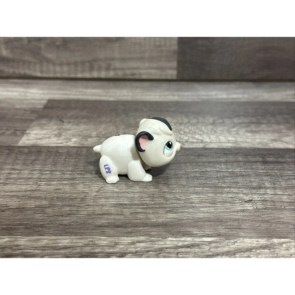 littlest pet shop black white hamster figure rare